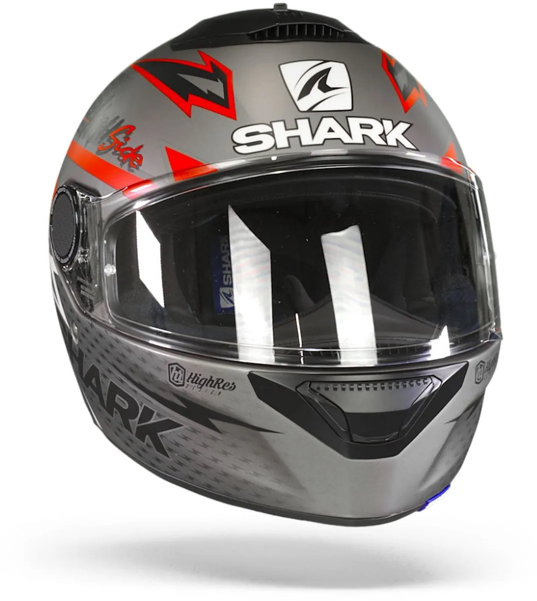 Shark Spartan 1.2 Motorhelm - Mat Antraciet Rood - Maat XL