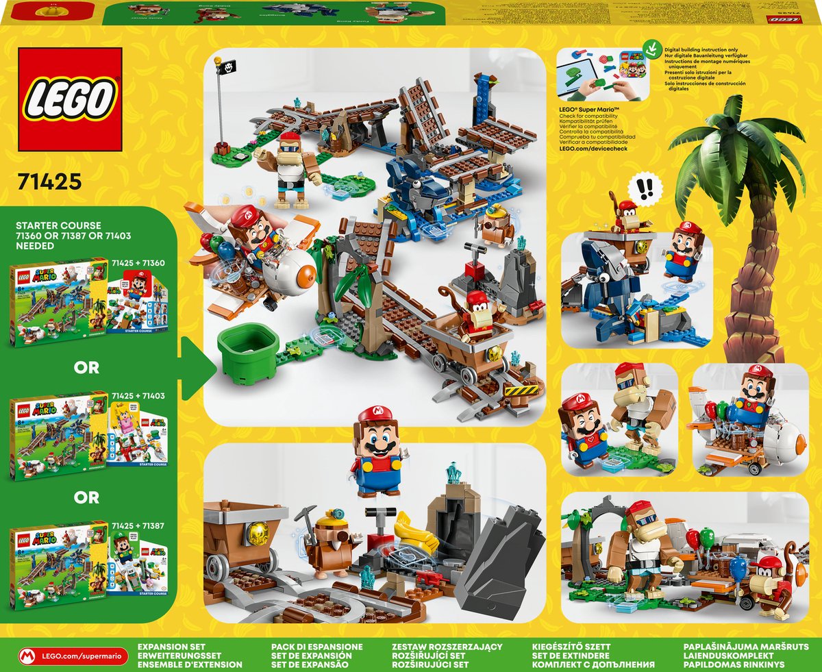 LEGO Super Mario Uitbreidingsset: Diddy Kongs mijnwagenrit - 71425
