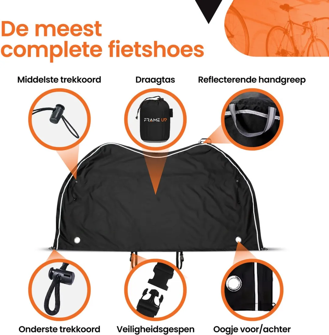 Fietshoes voor 1 of 2 Fietsen - Fiets hoes Waterdicht - Fiets beschermhoes - 420D - Elektrische fiets - Mountainbike - racefietsen - Anti-diefstal - Incl. Opbergzak