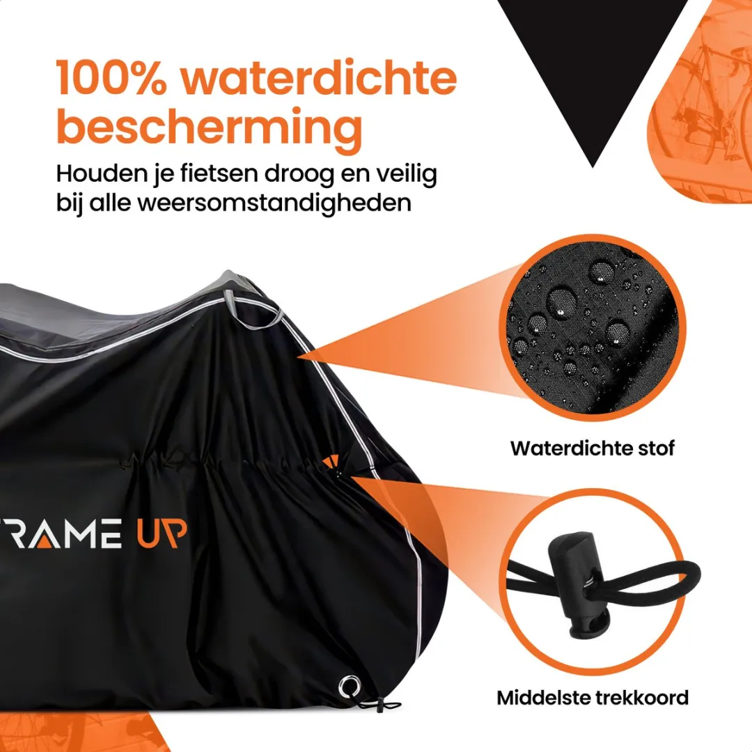 Fietshoes voor 1 of 2 Fietsen - Fiets hoes Waterdicht - Fiets beschermhoes - 420D - Elektrische fiets - Mountainbike - racefietsen - Anti-diefstal - Incl. Opbergzak