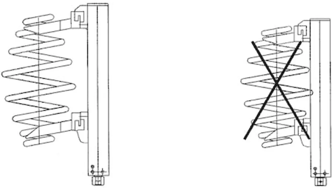 Würth Klemplaat VIII/IX MacPherson-veerspanners - Zwart