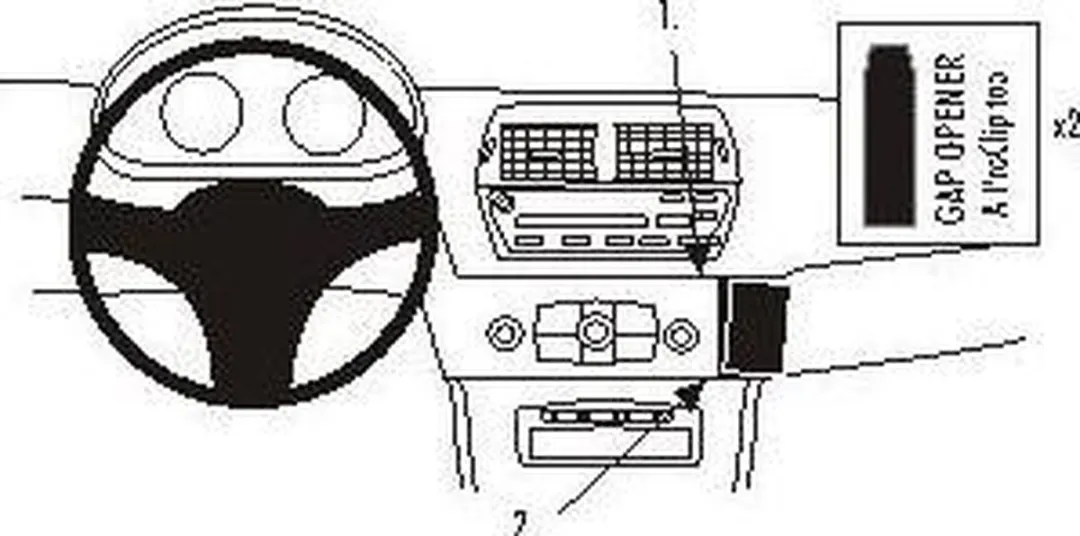 Brodit ProClip 852655 Telefoonhouder - Chevrolet/Oldsmobile Alero 1999-2005 - Zwart
