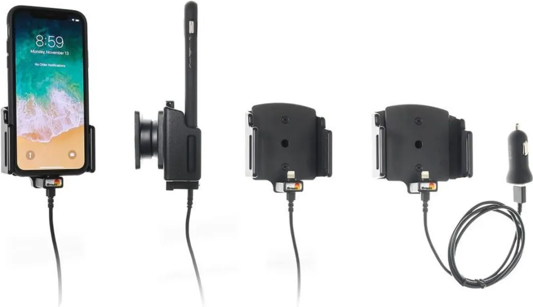 Brodit 721013 Houder-Lader iPhone X/XR/Xs - Zwart