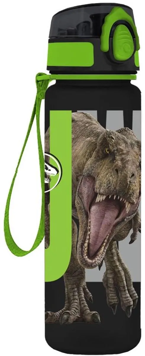 Jurassic World Drinkfles 650ml - Velociraptor Design - Oranje/ Groen - afbeelding 3 van 3