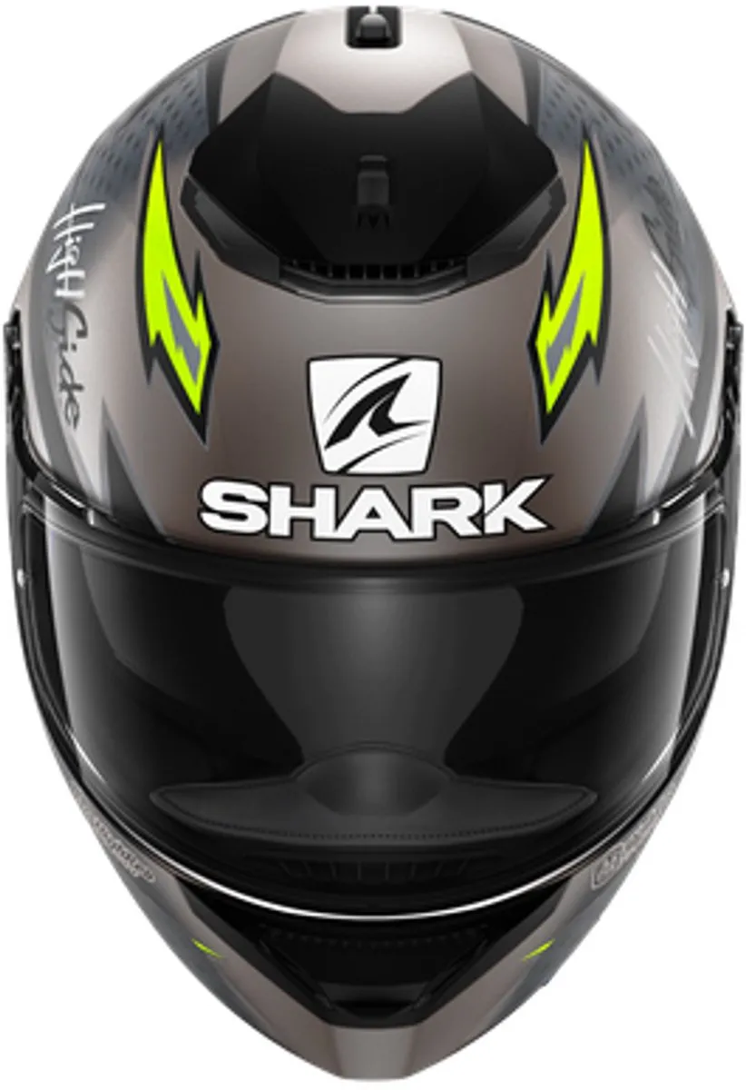 Shark Spartan 1.2 Adrian Parassol Motorhelm - XXL - Antraciet Zwart Geel