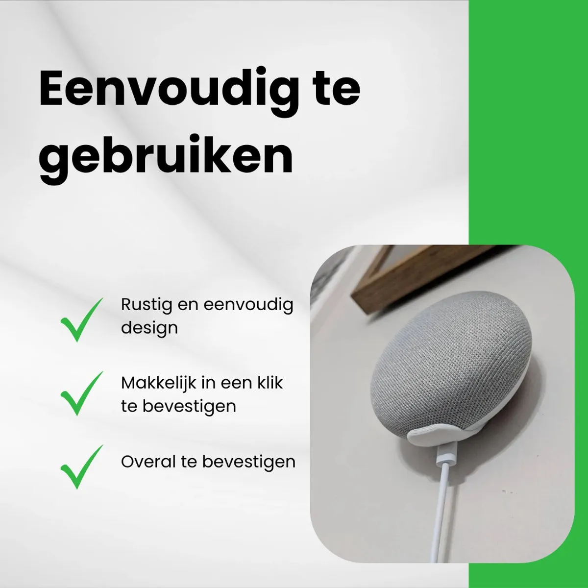 Google Nest Mini Wandhouder - Zwart