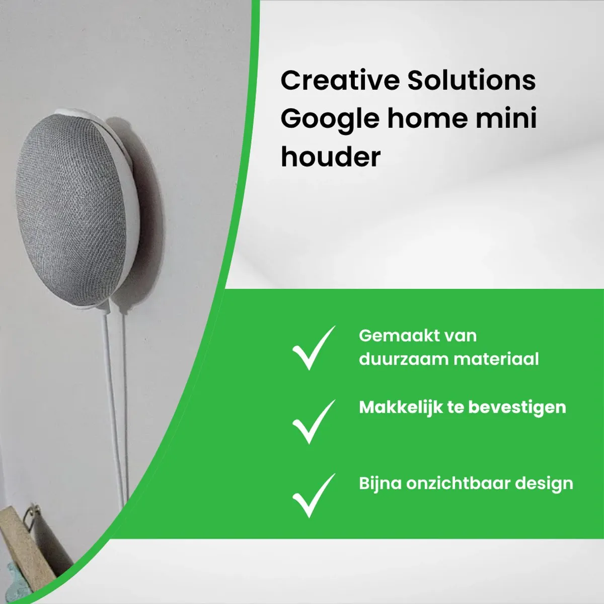 Google Nest Mini Wandhouder - Zwart