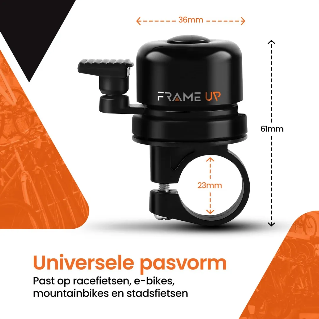 Frame Up Fietsbel voor AirTag - GPS Tracker - Zwart