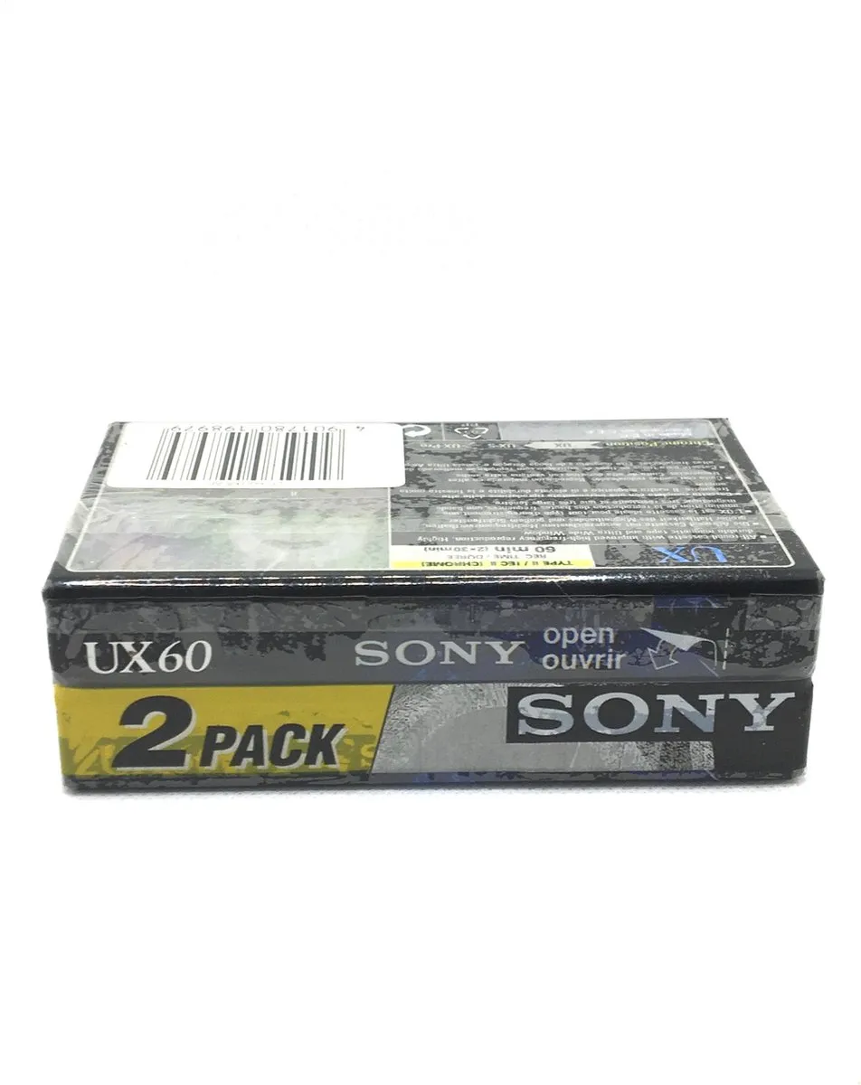 Sony UX60 Chrome Cassettebandjes 2 Stuks - Zwart