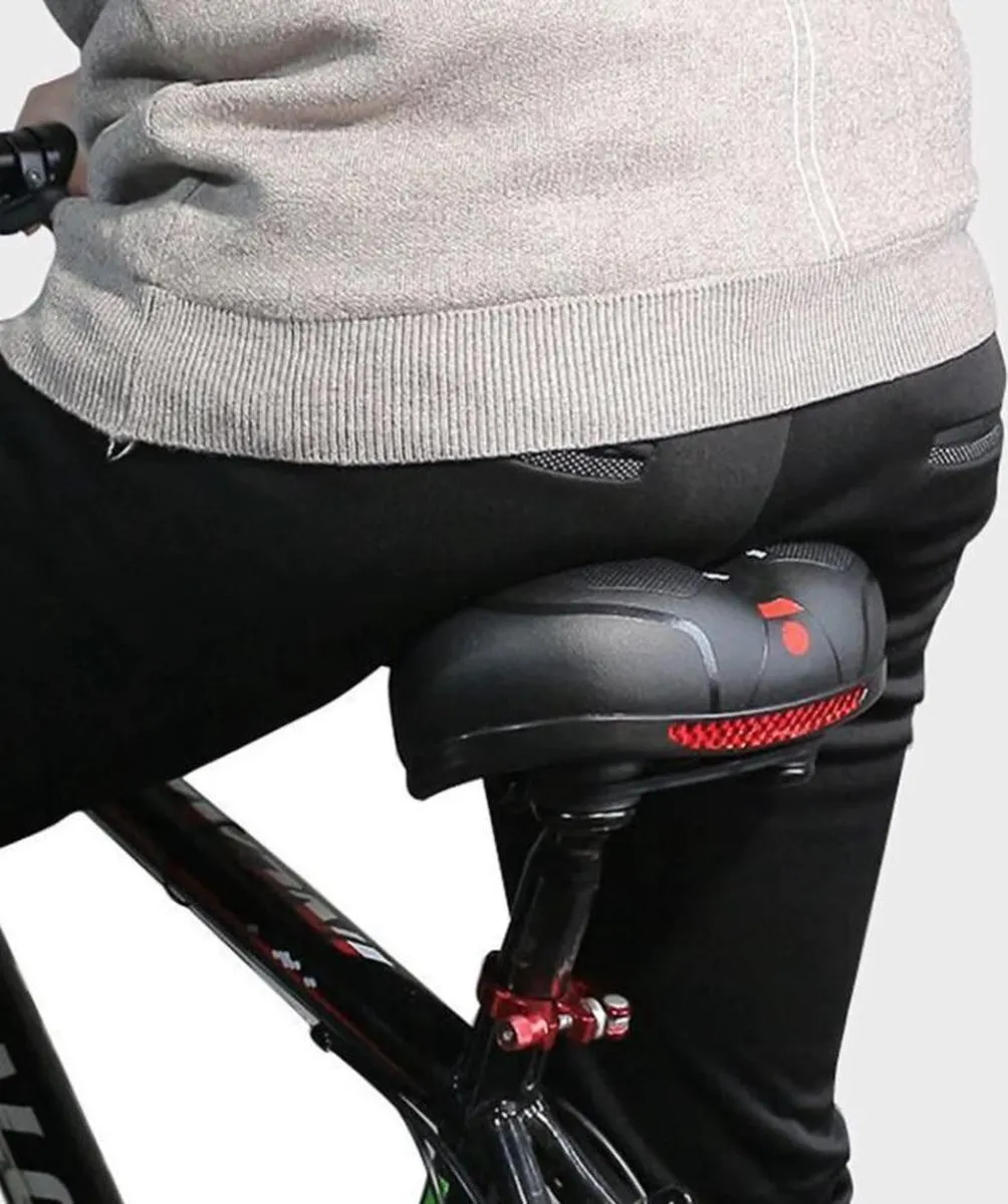 Voltano Fietszadel Gelpads Zwart/Rood - Unisex