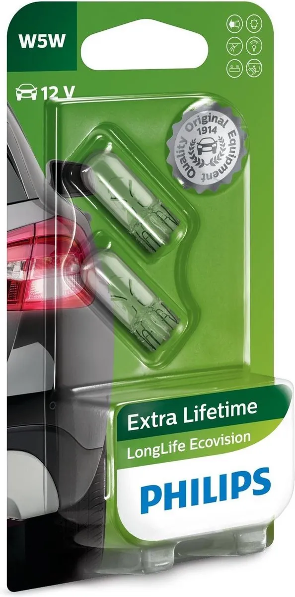 Philips W5W LongLife EcoVision 12V5W