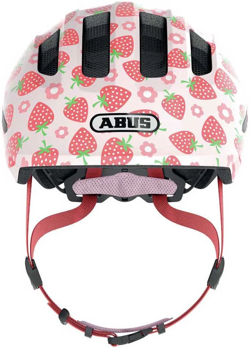 ABUS Kinderhelm Smiley 3.0 LED - M - Roze met aardbeien - afbeelding 6 van 6