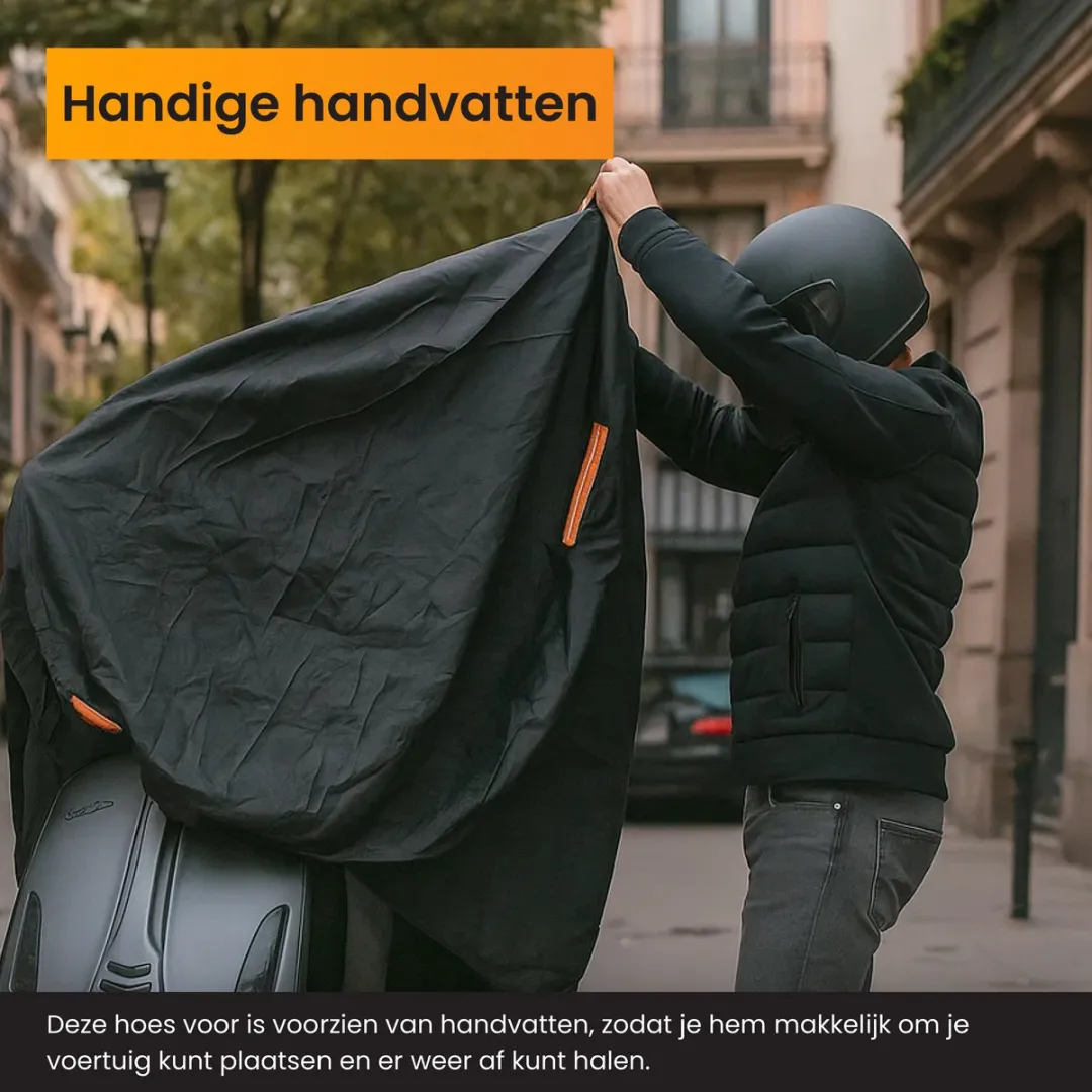 R2B Scooterhoes Waterdicht Oxford 300D XXL - Zwart/oranje