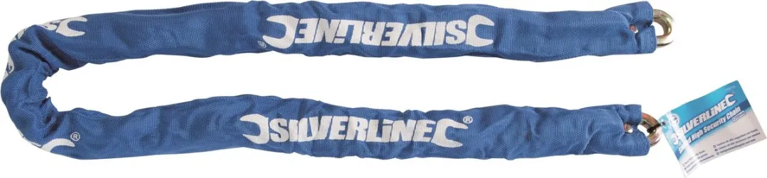 Silverline Veiligheidskettingslot 120cm - gehard staal - Blauw