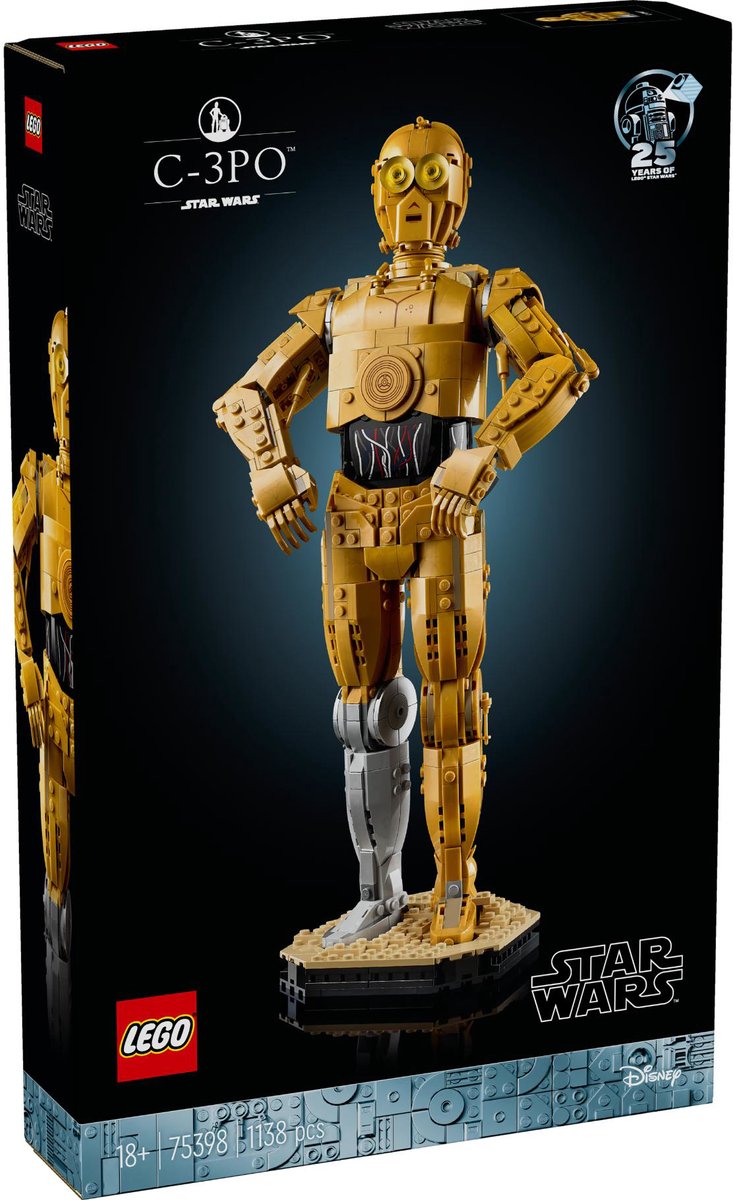 LEGO Star Wars - C-3PO Decoratie Bouwpakket met Droid Figuur - 75398