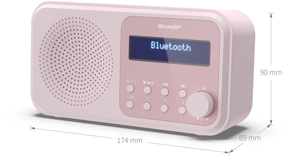 Sharp DR-P420PK DAB/FM Radio - Roze