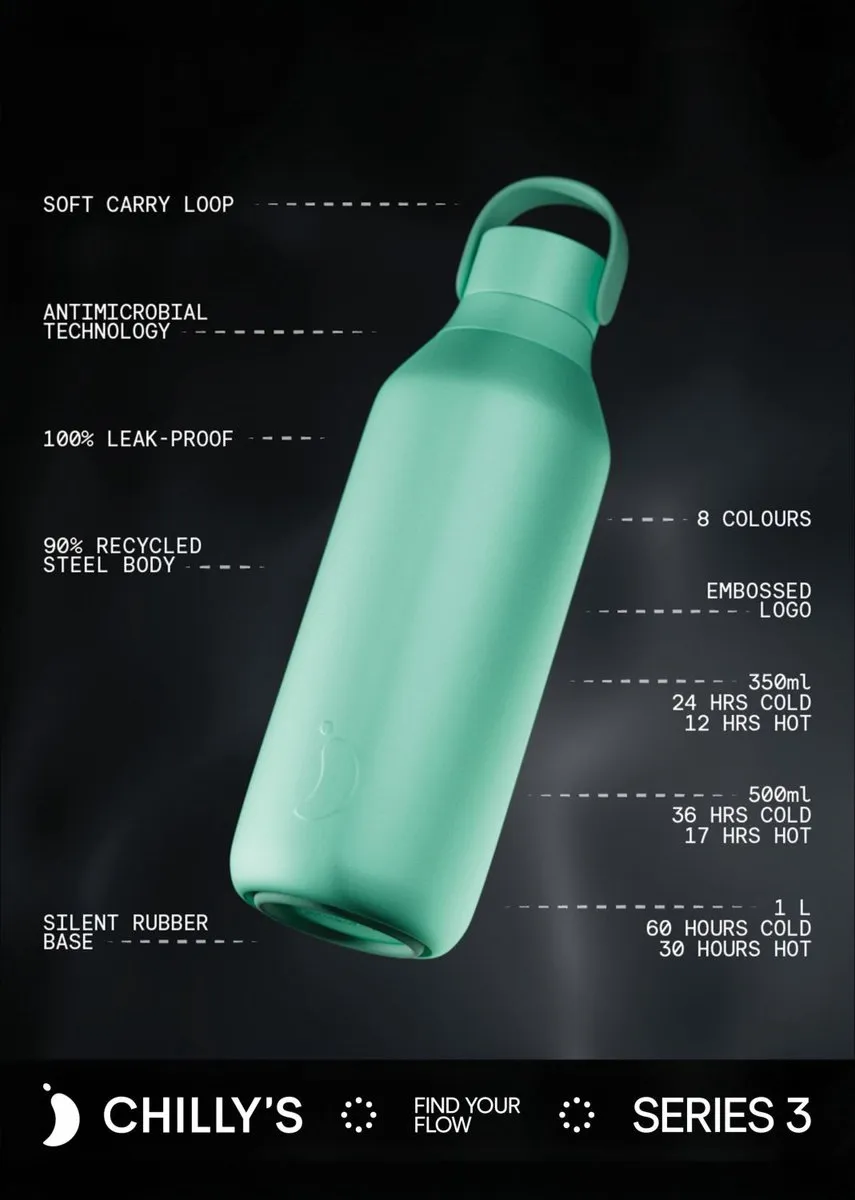 Chillys Series 3 CB3-B1000OPAL Thermosfles 1000ml - Mint Groen