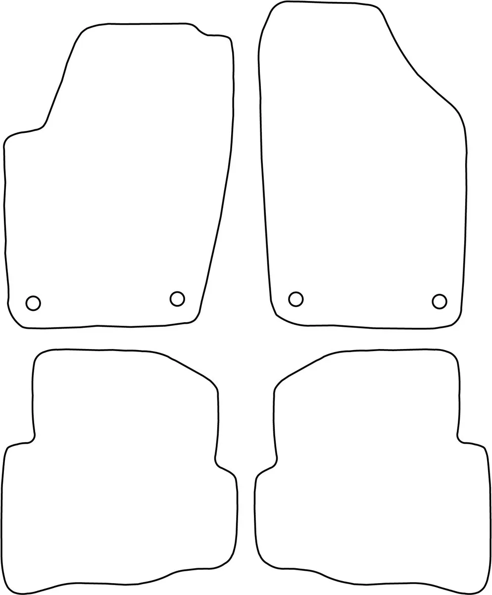 Volkswagen Fox Velours Vloermatten - 4 Stuks - Zwart