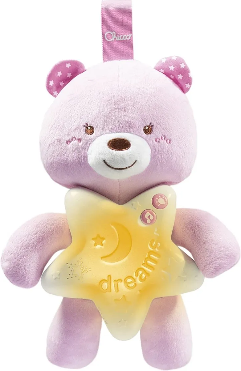 Waaklampje Goedenacht Beer Roze First Dreams