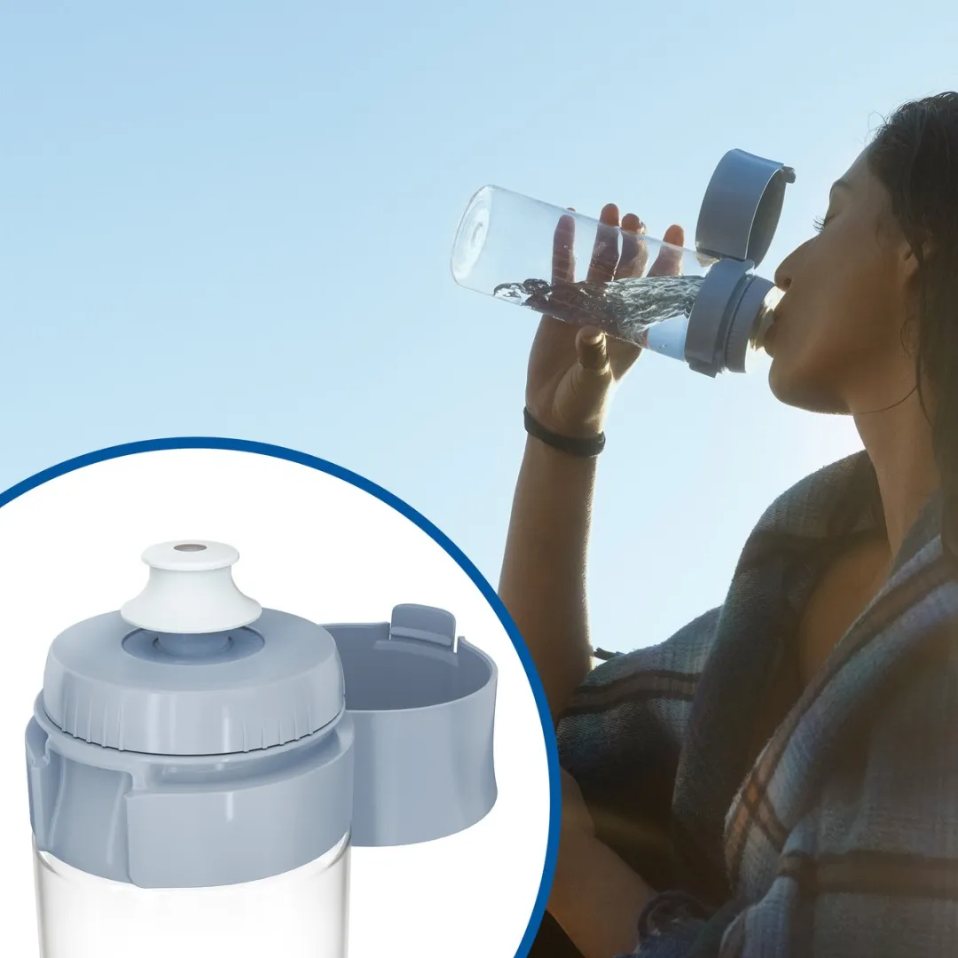 BRITA Vital Waterfilterfles 0,6L Lichtblauw - 2x MicroDisc