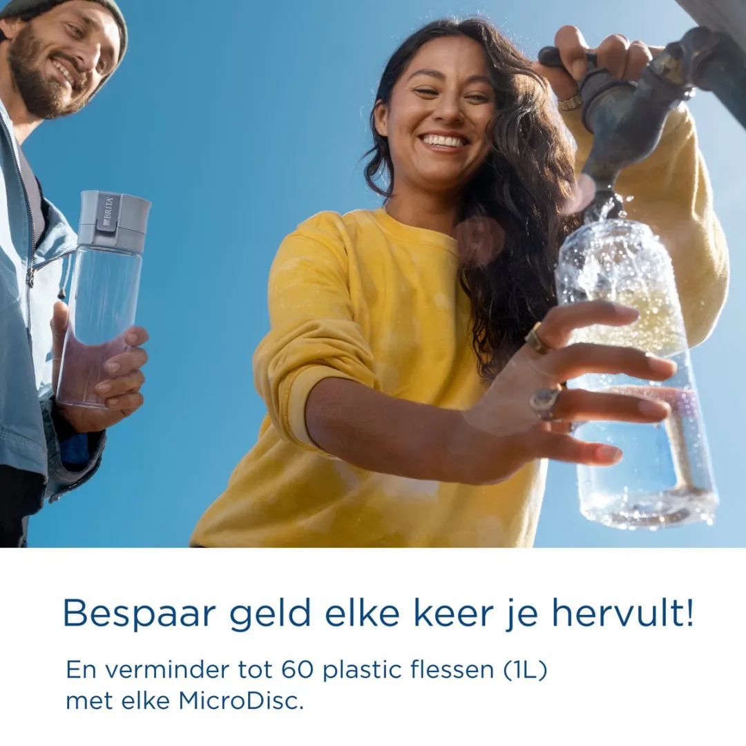 BRITA Vital Waterfilterfles 0,6L Lichtblauw - 2x MicroDisc