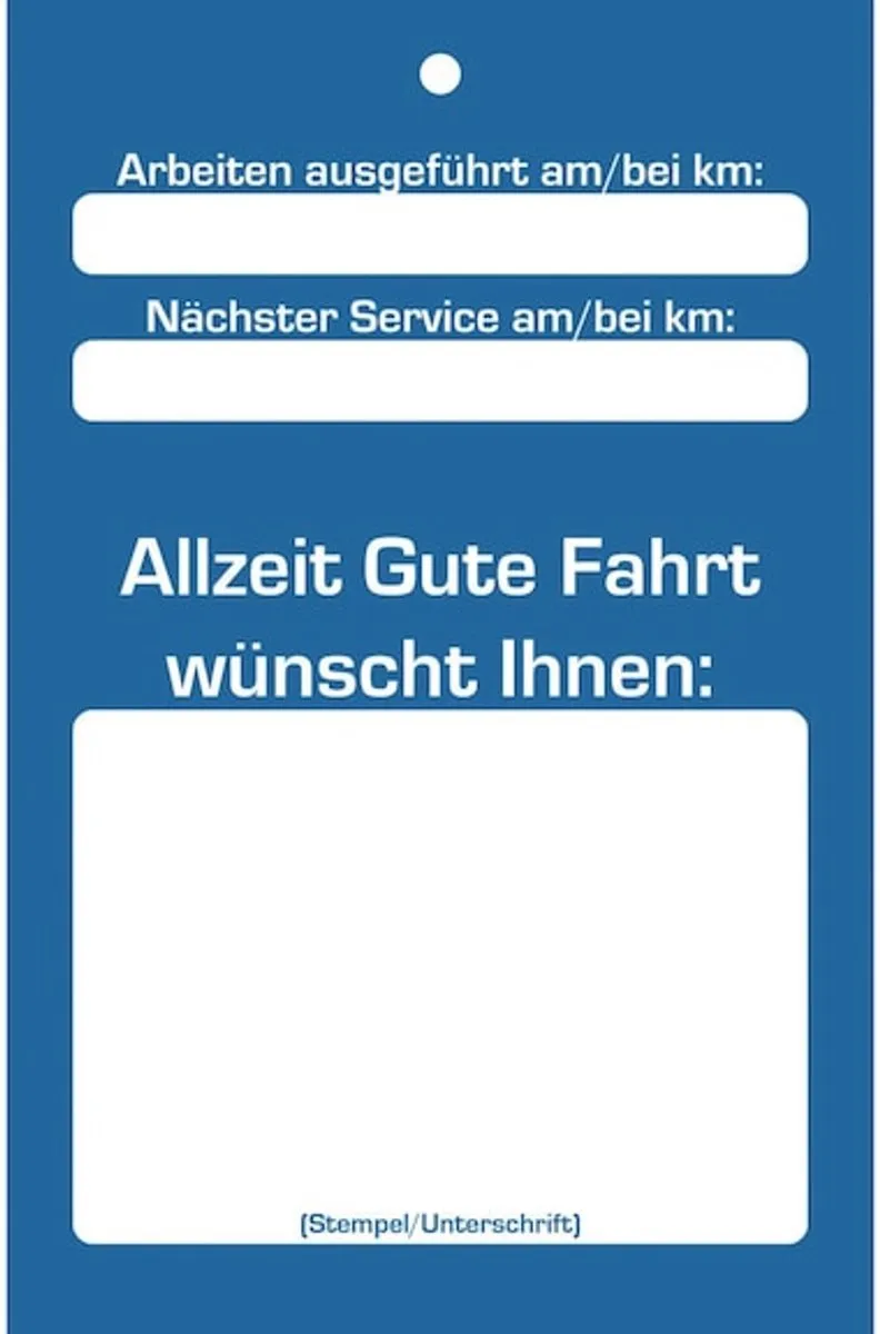 Würth Inspectielabel Blauw - 100 Stuks
