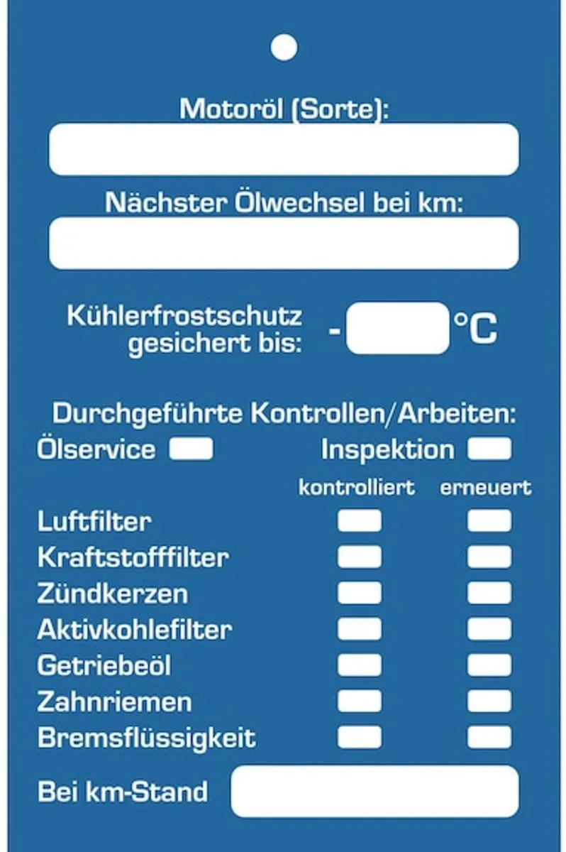 Würth Inspectielabel Blauw