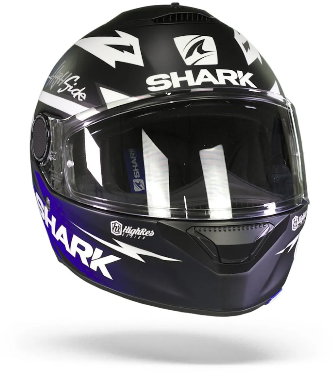 Shark Spartan 1.2 Parassol Motorhelm - XS - Mat Zwart/Blauw/Zilver