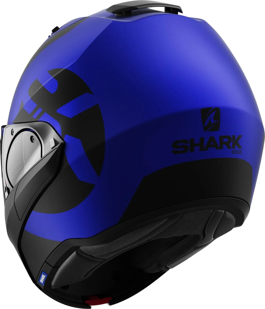 Shark Evo ES KEDJE Motorhelm - Mat Blauw/Zwart - Maat XS