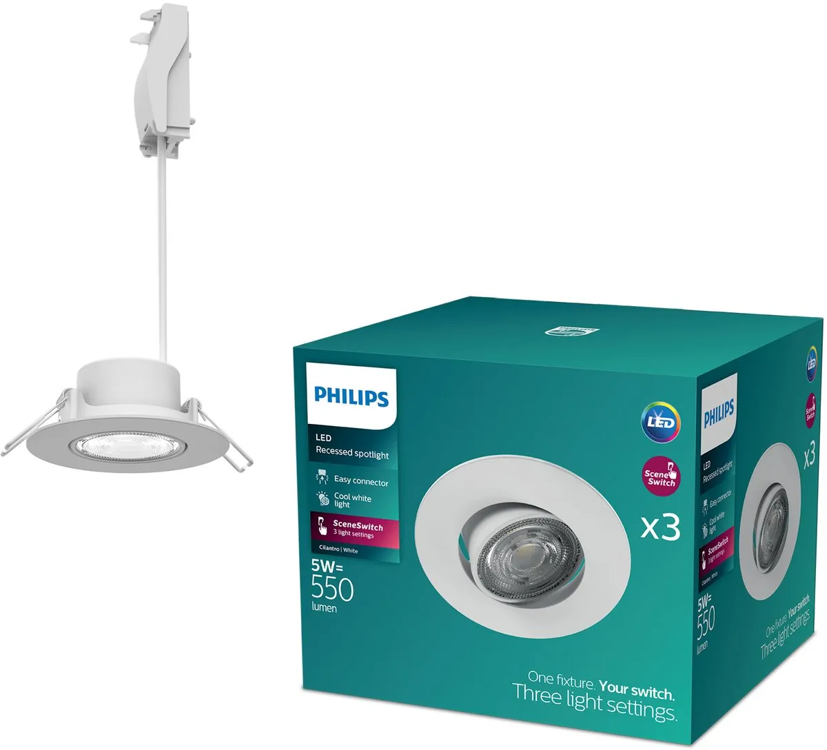 Philips Cilantro Inbouwspot SceneSwitch 5W