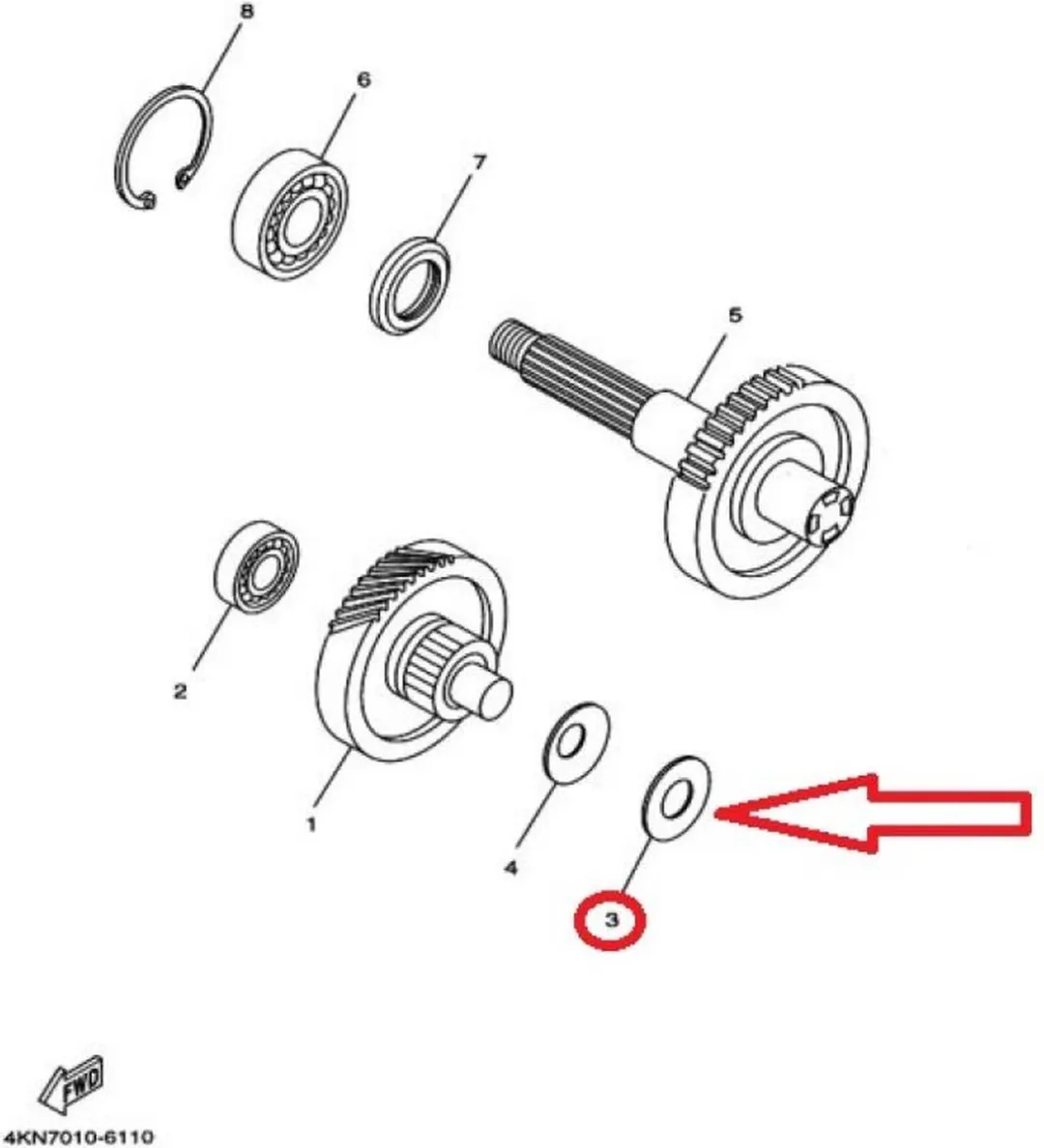 Yamaha 12x28x0.5mm Sluitring - Scooter 50 Zuma 1989-2001