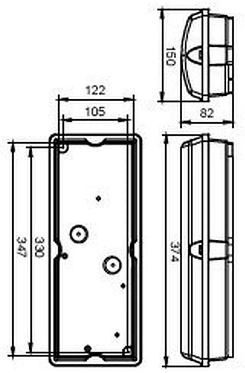 Voordeelpak 5x Philips LED Beveiliging Ledinaire WL055V Wit 6W 600lm - 830 Warm Wit | 374x150mm - IP65