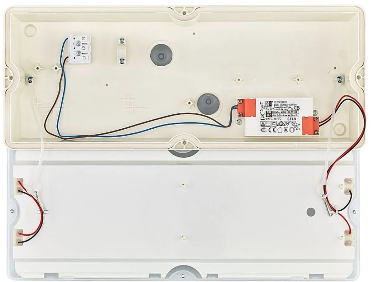Voordeelpak 5x Philips LED Beveiliging Ledinaire WL055V Wit 6W 600lm - 830 Warm Wit | 374x150mm - IP65