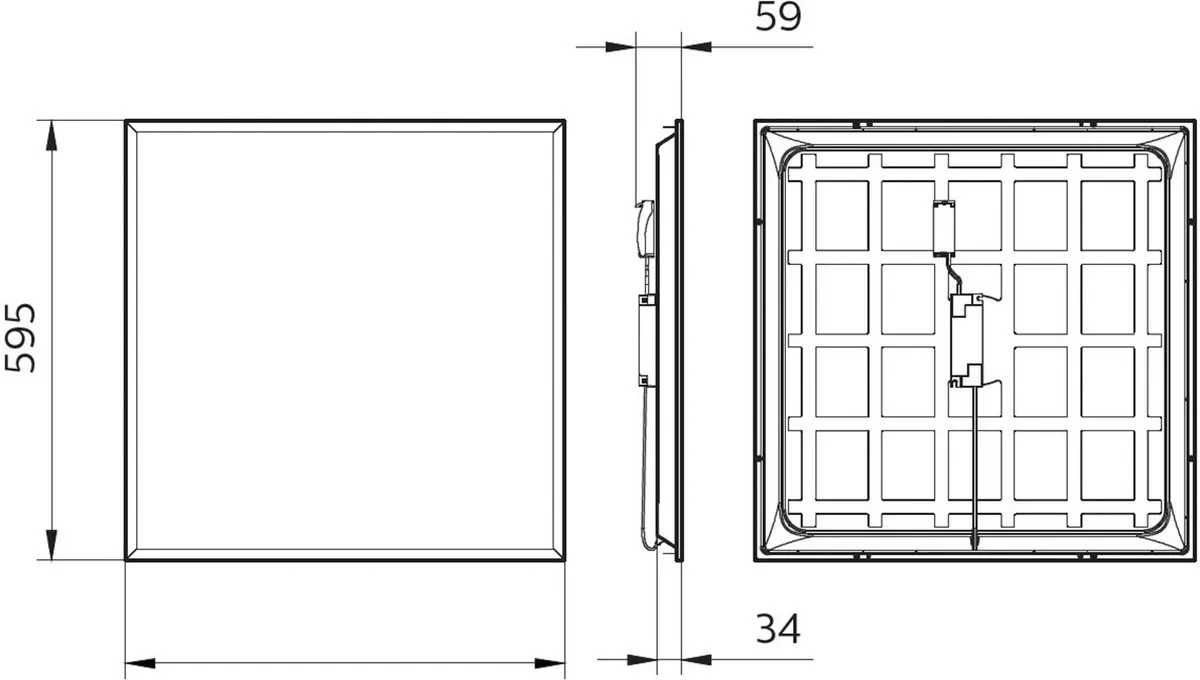 Philips ProjectLine Inbouwpaneel 60x60cm 36W 4000K Koel wit