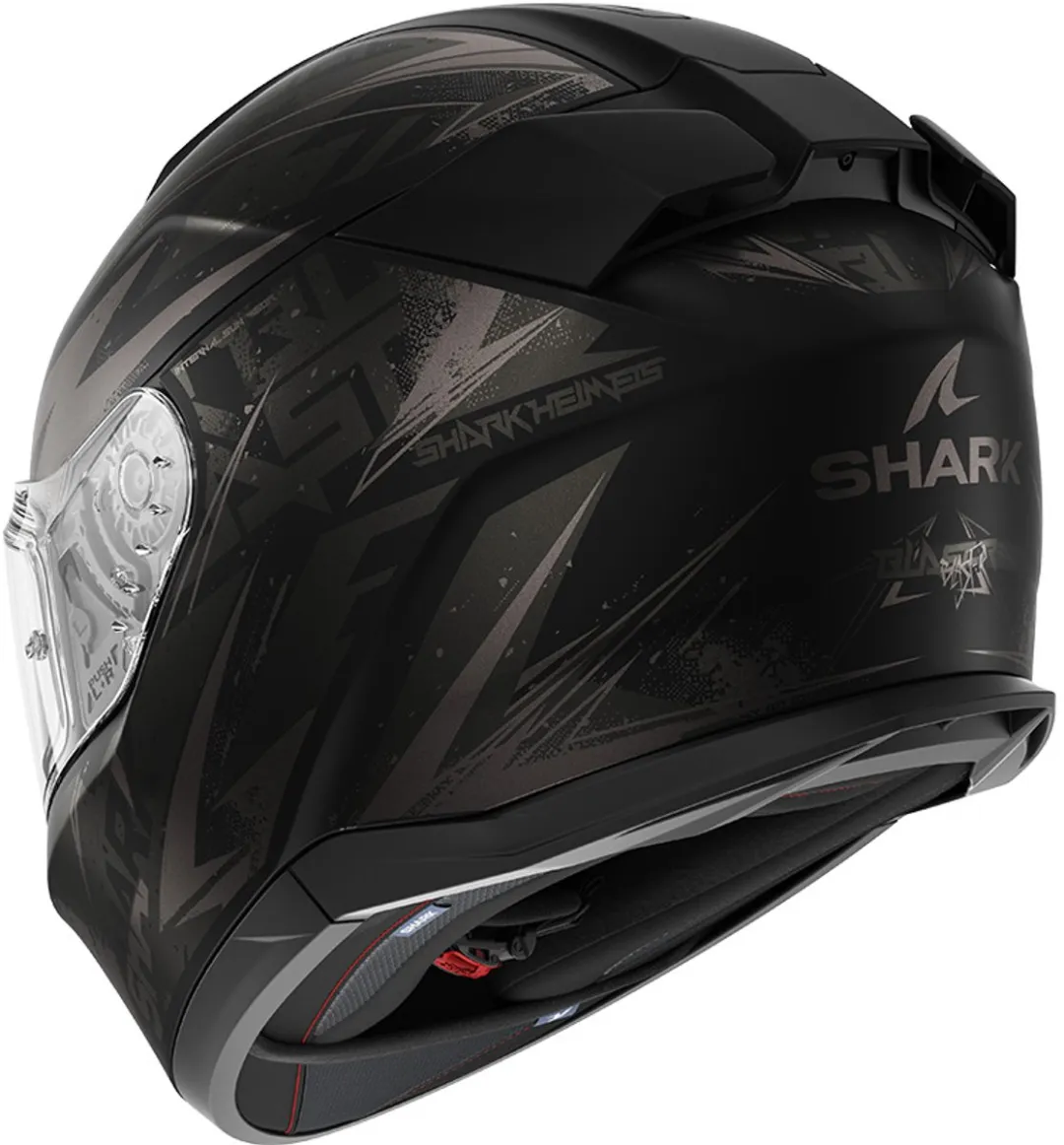 Shark D-Skwal 3 Blast-R Mat Antraciet Helm - Maat S - afbeelding 4 van 6