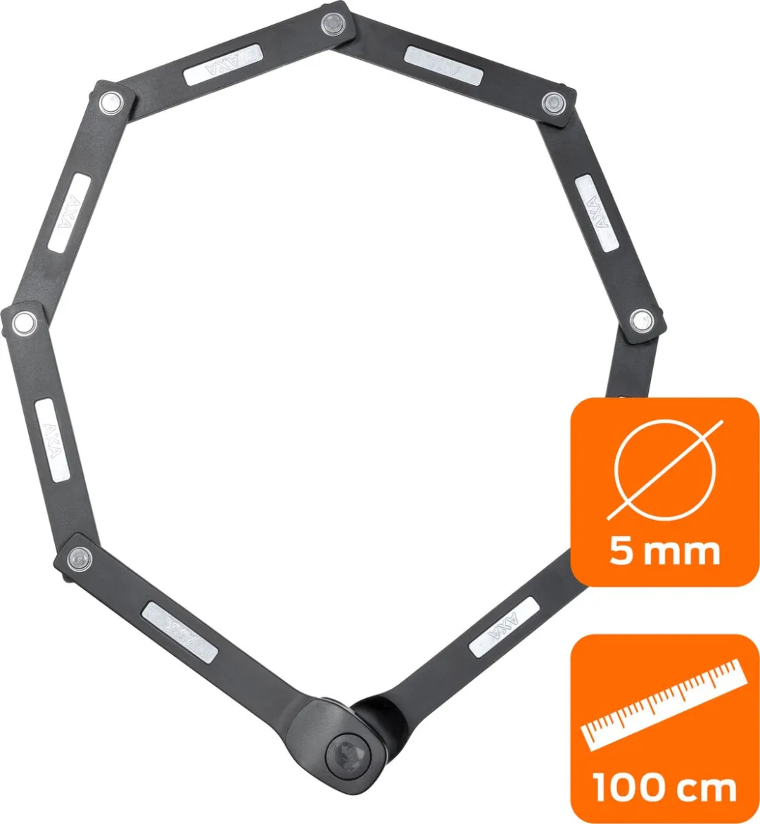 AXA Fold Lite C100 Vouwslot 100cm - Zwart