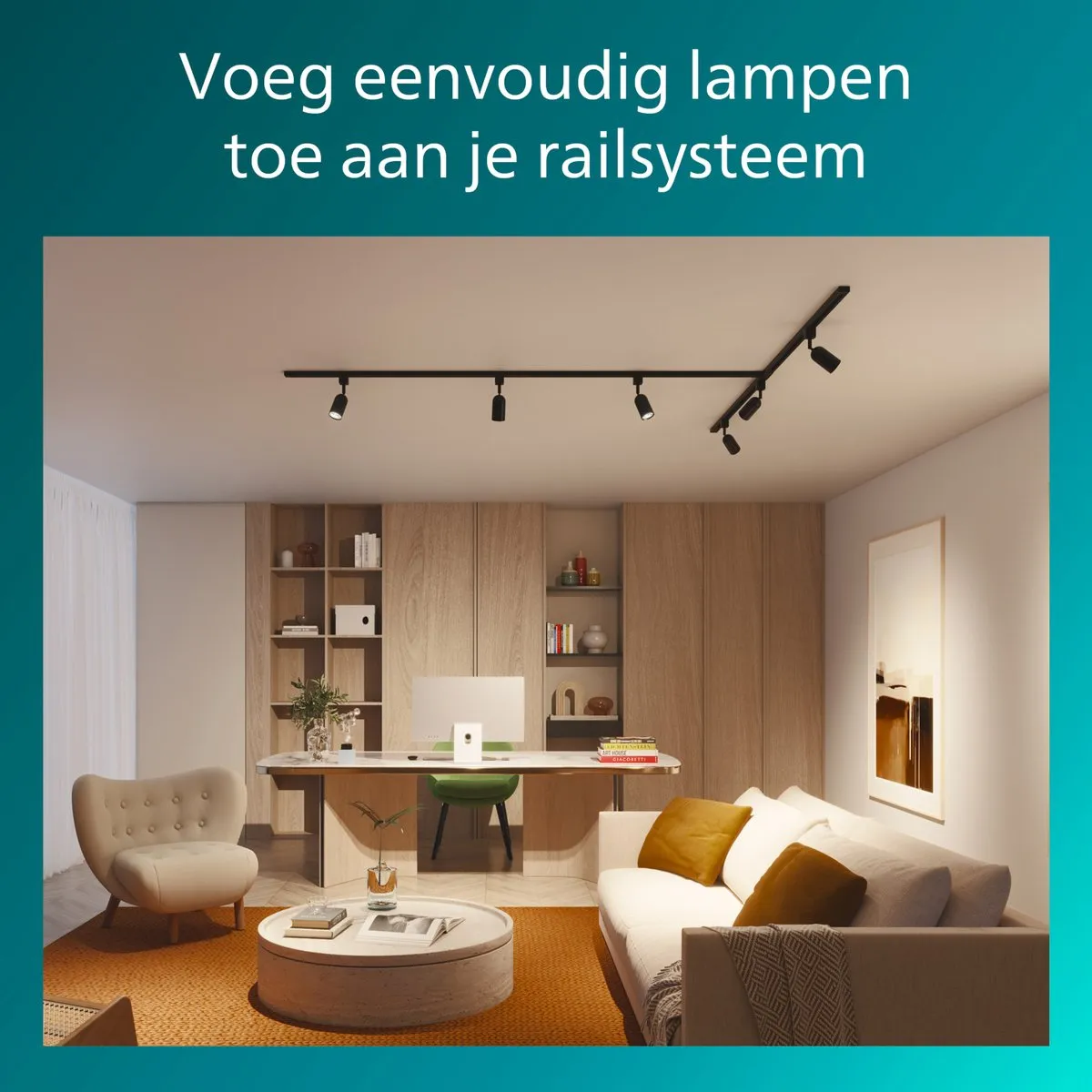 Philips EasyLink T-vormige Connector - Railverlichting - Zwart