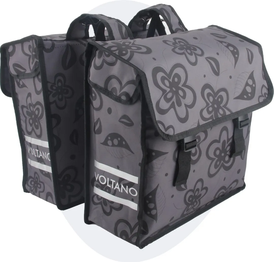 Voltano Dubbele Fietstas Floral Fusion 38L