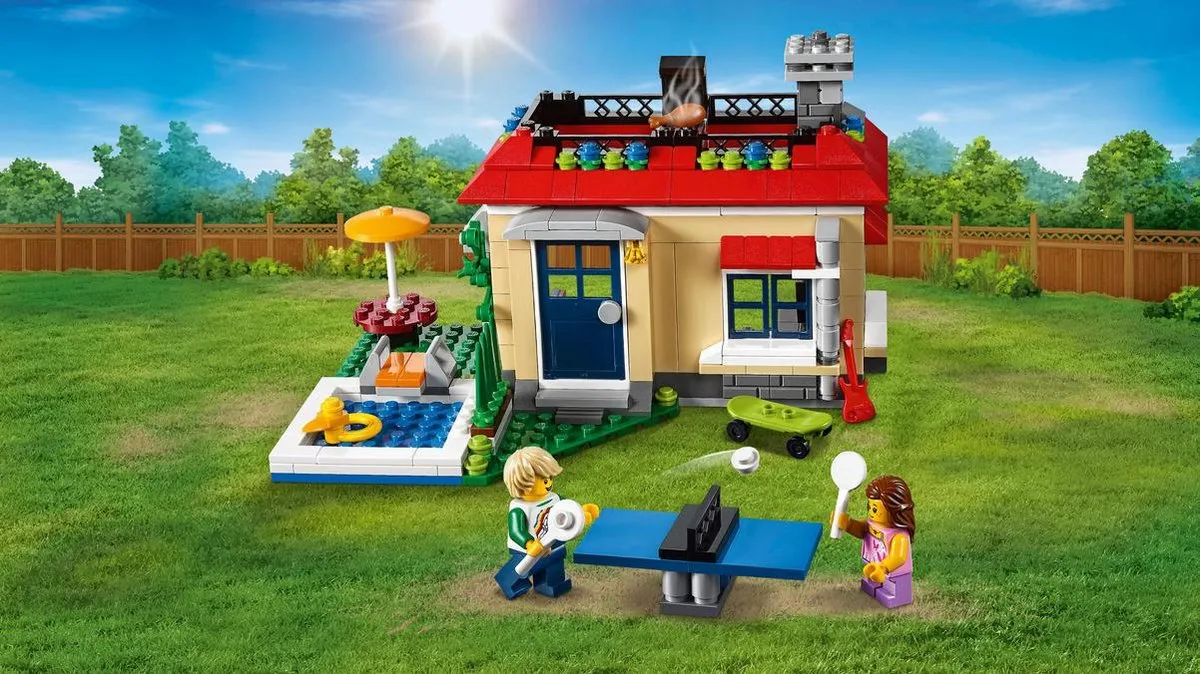 LEGO Creator 31067 Vakantie aan het Zwembad - 356 Stukken - Geel