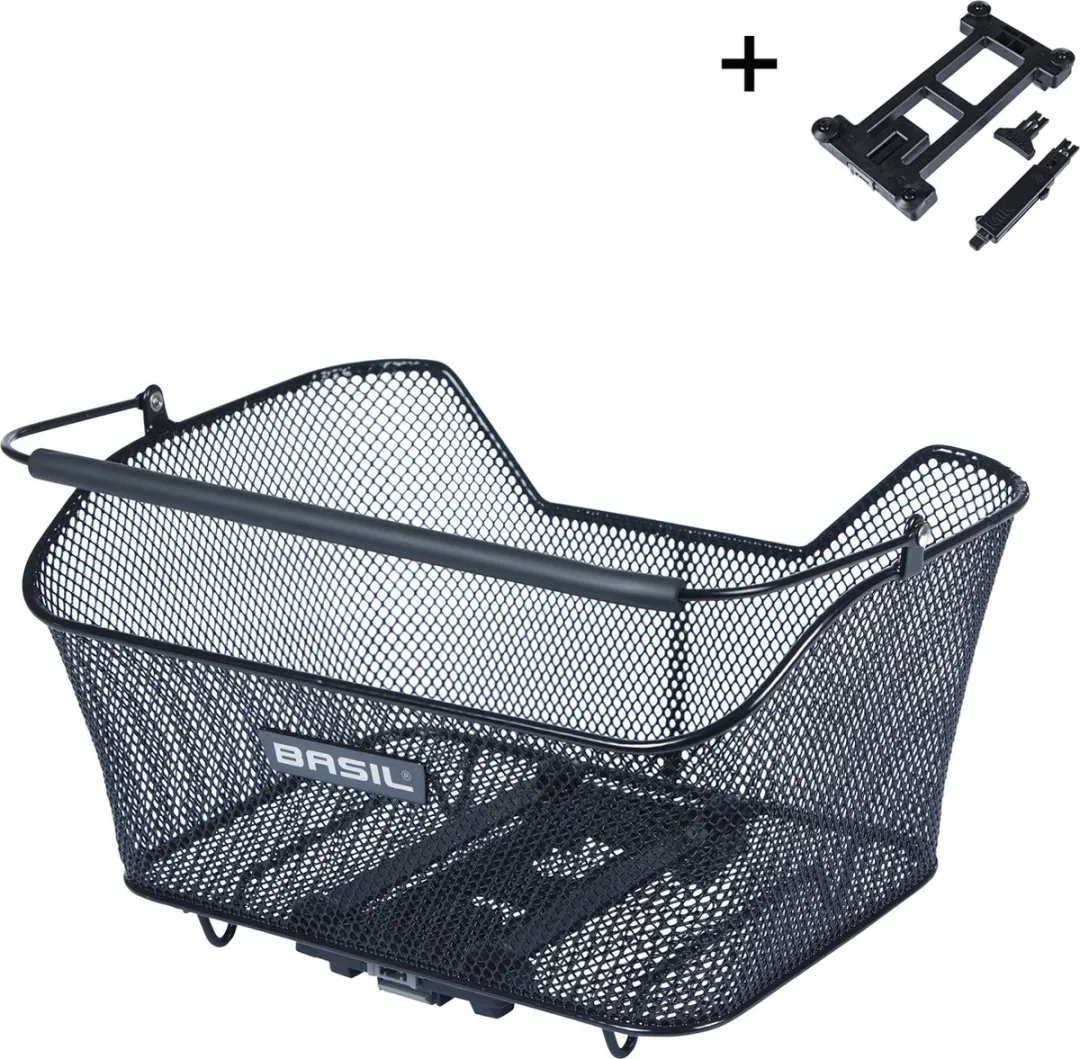 Basil Base M MIK Fietsmand Achter - 14L - Zwart