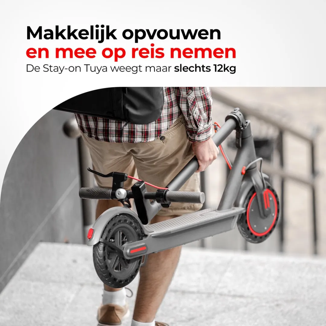 Tuya Stay-on - Elektrische Step - Krachtige 350W Motor - Stuur tas - Snelheid tot 25km/h - Bereik tot 30km - Compact Inklapbaar - Inclusief Smart-App