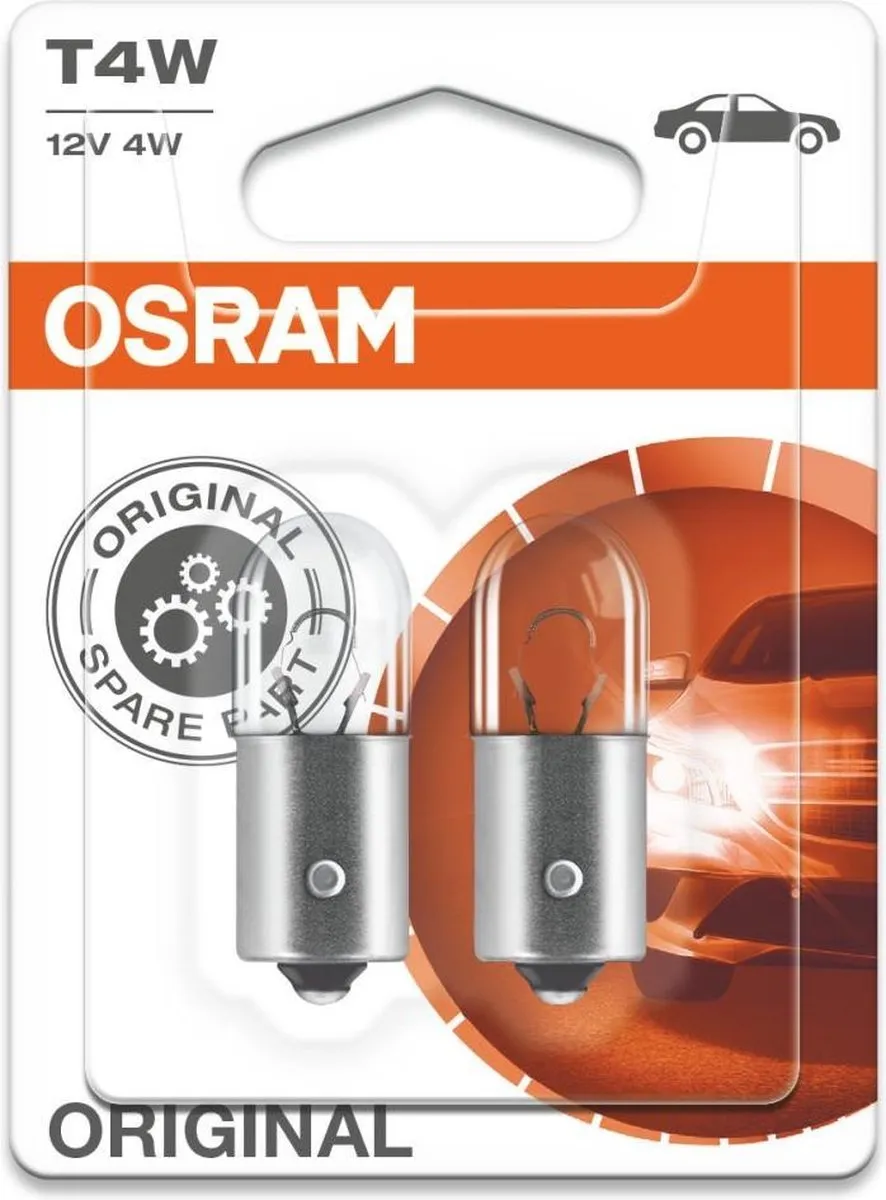 Osram Original Halogeenlamp BA9S 12V/4W - 2 Stuks - afbeelding 4 van 6