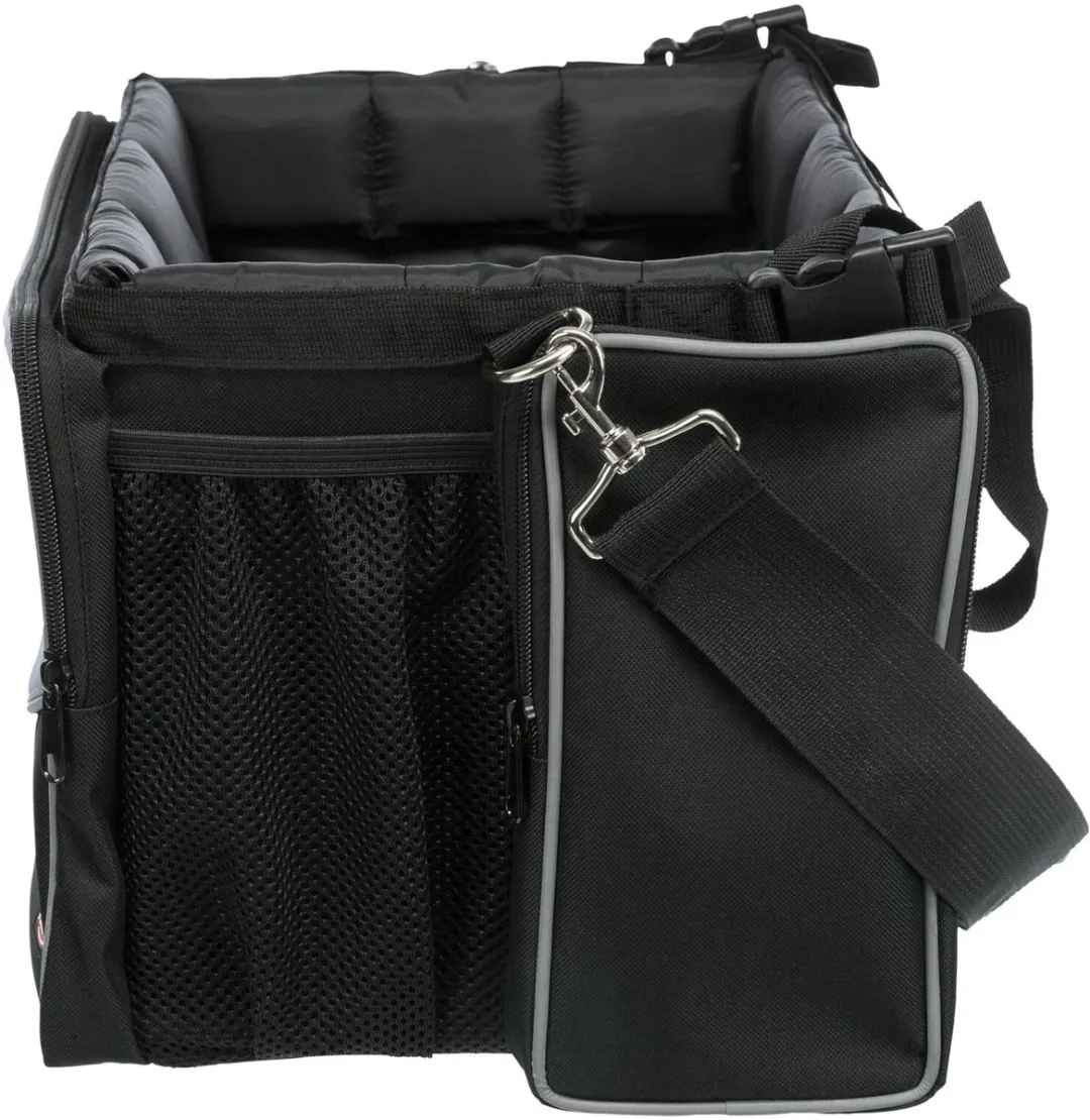 Trixie Stuur-Fietsmand Nylon Zwart/Grijs 41x26x26cm