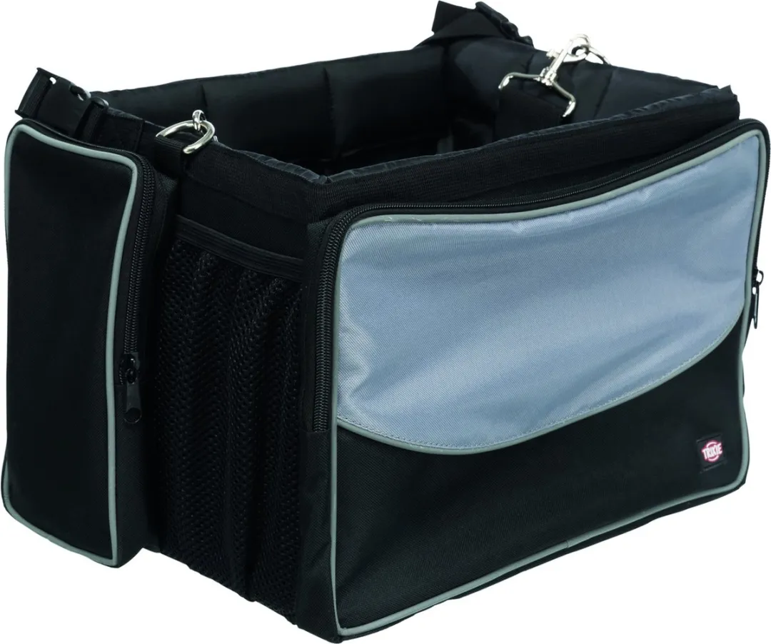 Trixie Stuur-Fietsmand Nylon Zwart/Grijs 41x26x26cm