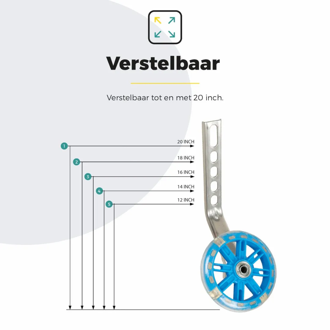 Voltano Zijwieltjes LED Verlichting Blauw 12-20 inch