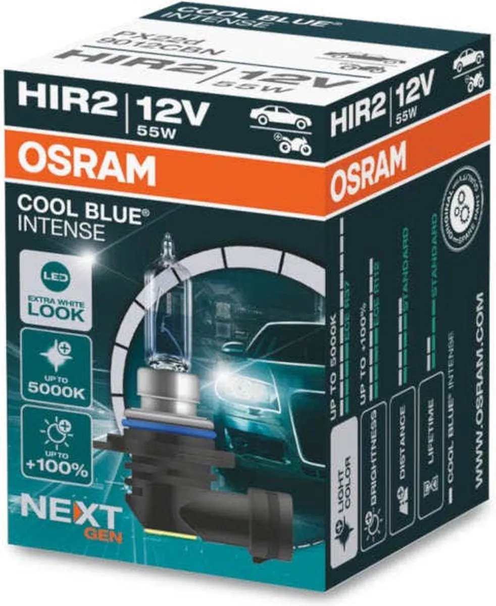 Osram Halogeenlamp HIR2 55W 12V - Cool Blue Intense - afbeelding 4 van 4