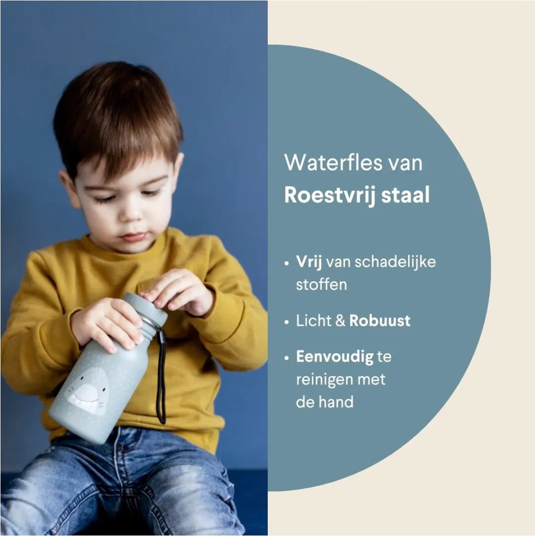 Trixie Mr Shark RVS Waterfles 350ml - Blauw - afbeelding 6 van 6