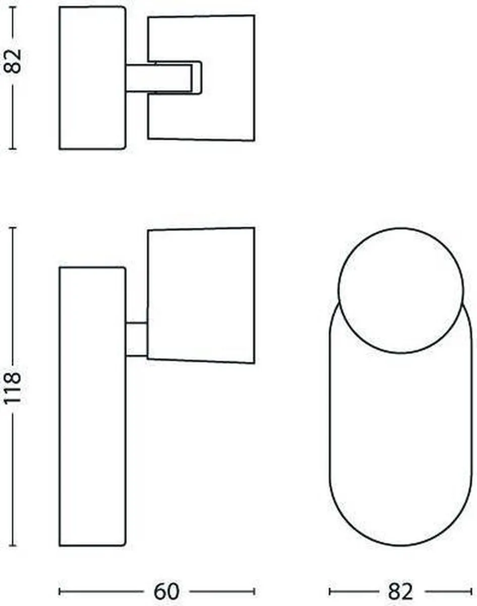 Philips myLiving Star - Wandspot - LED - Aluminium
