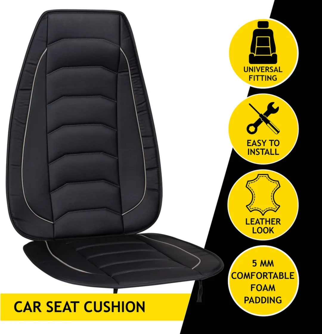 Dunlop Autostoelhoes Schuimvulling Zwart/Grijs