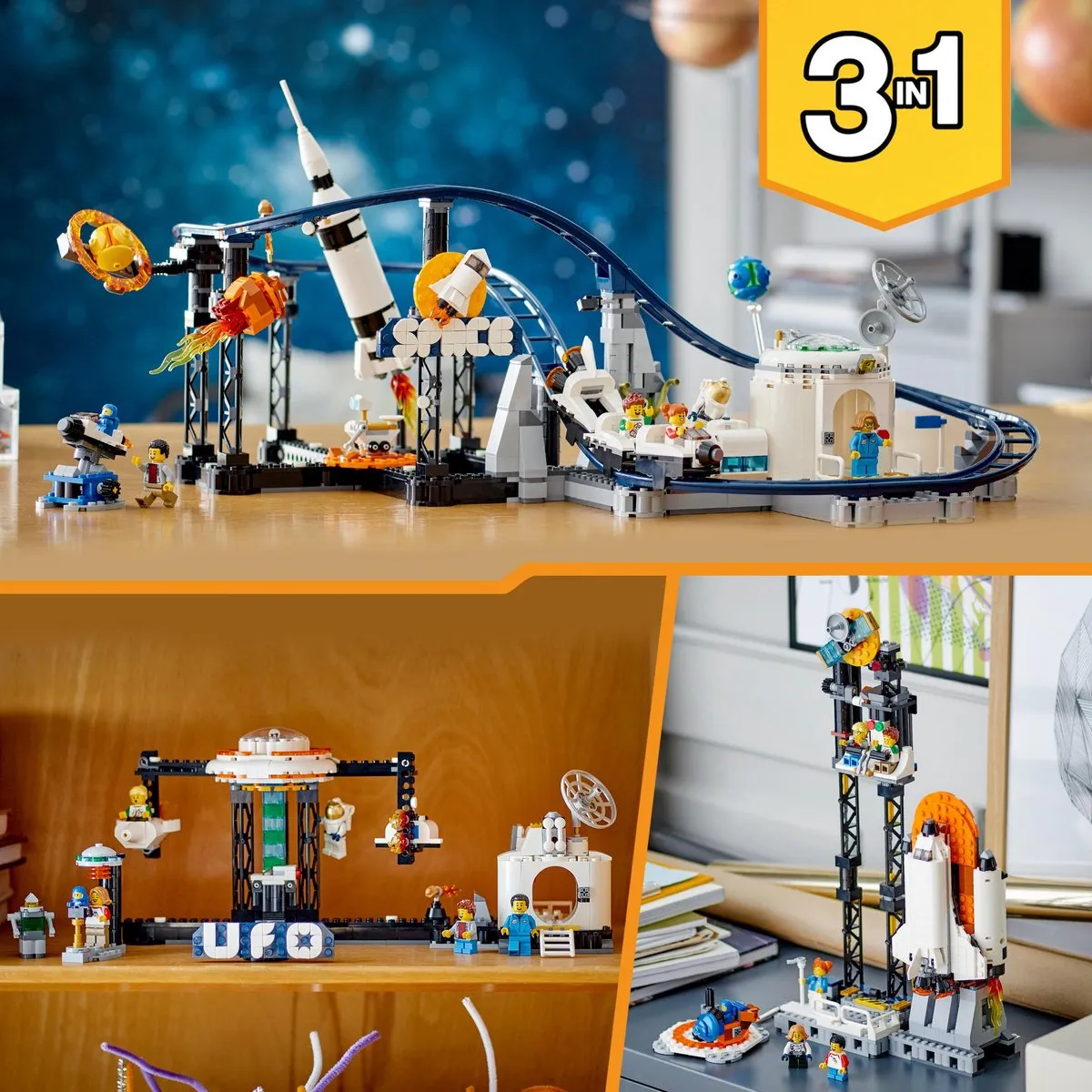 LEGO Creator 3in1 Ruimteachtbaan 31142 - 874 Stukken